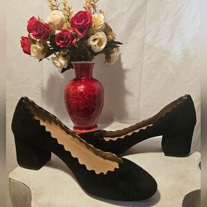 CHLOÉ Black Suede Pumps Size: 7